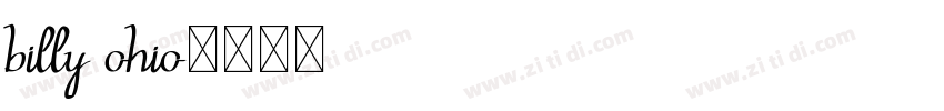 billy ohio字体转换
